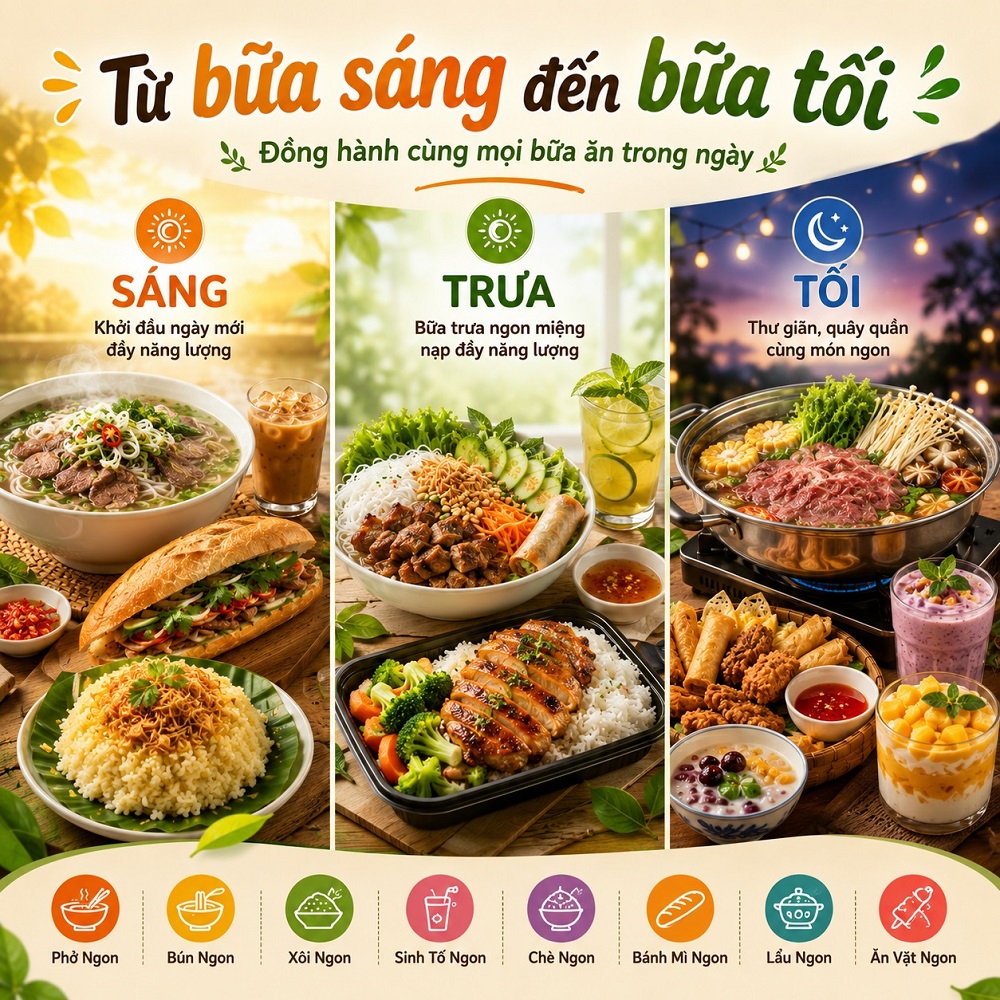 Từ bữa sáng đến bữa tối